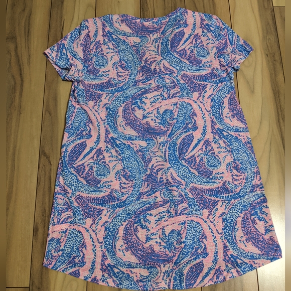 NWT! Lilly Pulitzer Etta Top Coastal Blue Maybe Gator Size XS - Picture 11 of 11